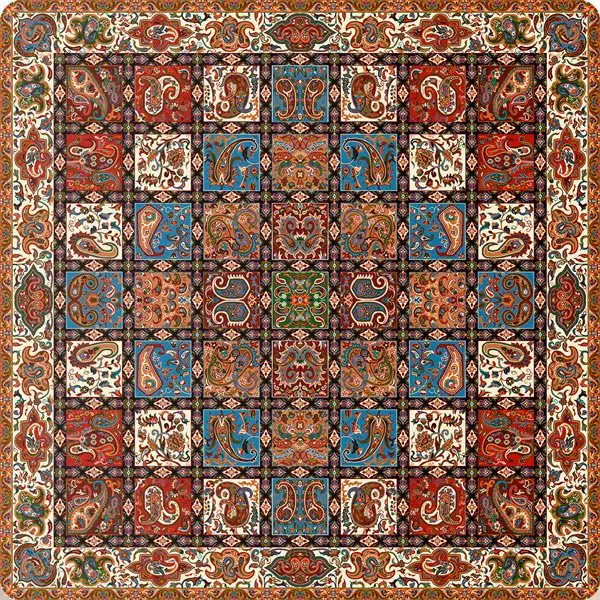 سرویس کامل رومیزی ترمه 5 تکه طرح  امپراطور برند ترمه حسینی 