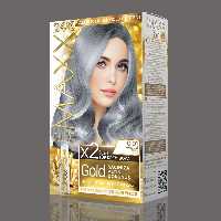  کیت رنگ موی مکس دلوکس شماره 001خاکستری دودی  Maxx Deluxe Golden Beauty 24k Gold Content 001