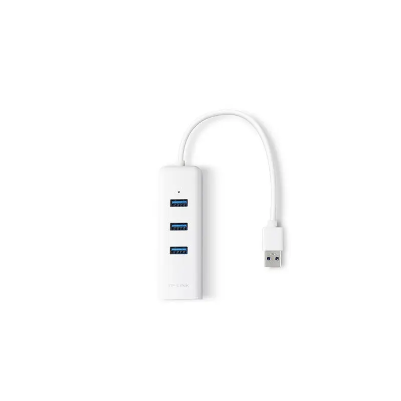 خرید و قیمت هاب USB 3.0 سه پورت و کارت شبکه تی پی لینک مدل UE330