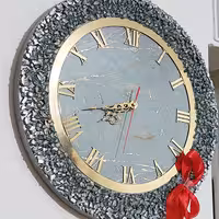 ساعت تمام  رزینی قطر 40 ی کار خاص روی دیوار با نما و شفاف ⏰️