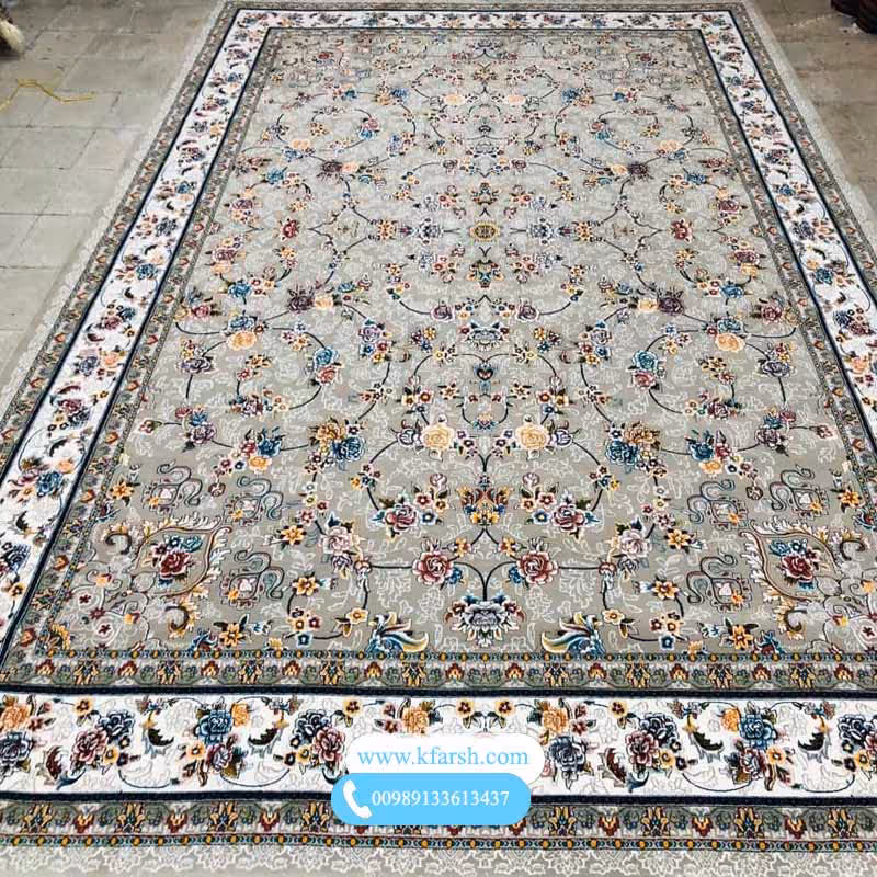 فرش ماشینی طرح افشان گیلدا ( کرم - فیلی - آبی - مشکی )
