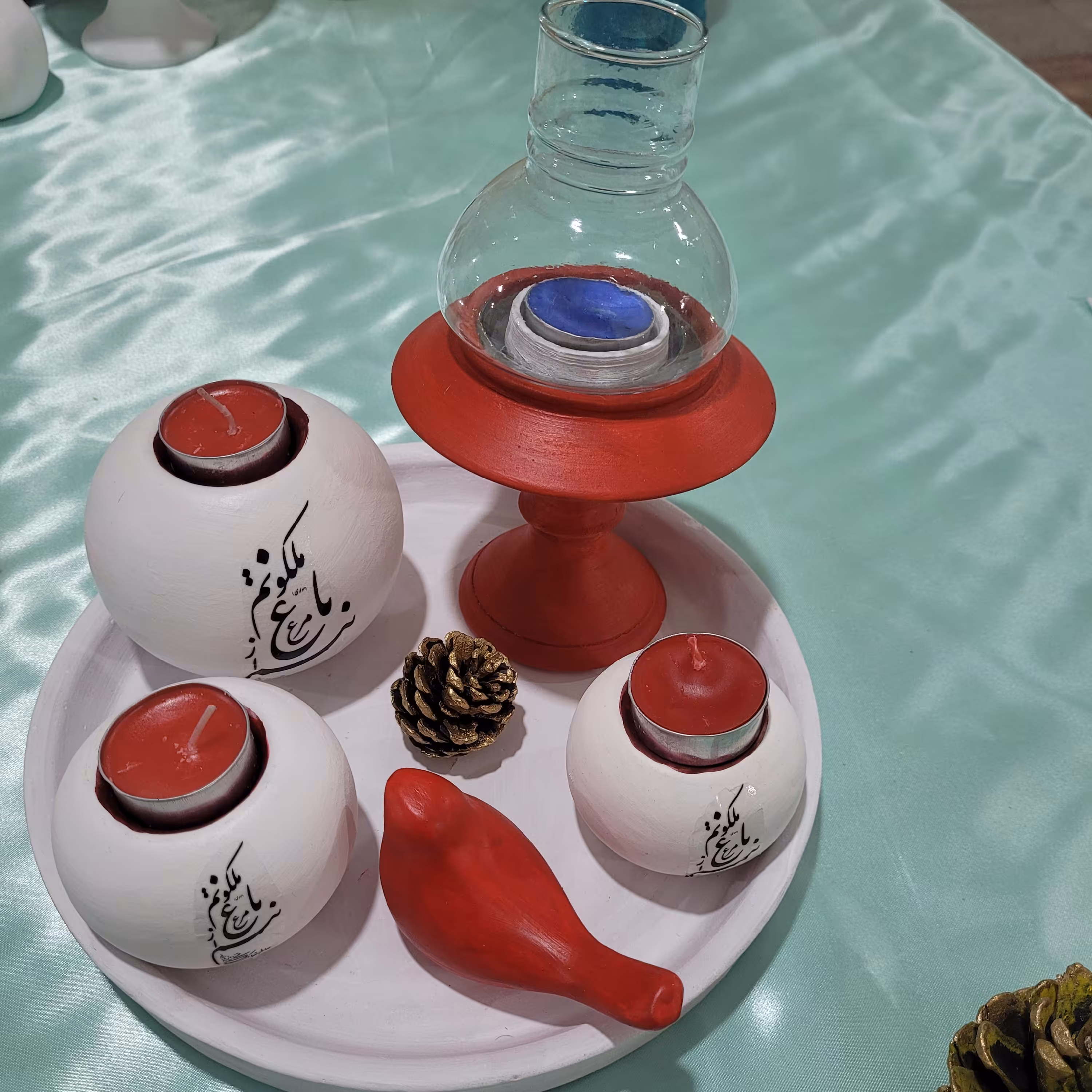 ست مرغ و فانوس و جاوارمری 3 تایی