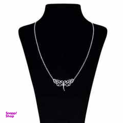 گردنبند نقره زنانه طرح شاپرک کد 01