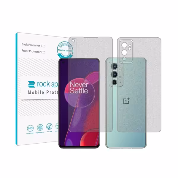 گلس صفحه نمایش و پشت گوشی وان پلاس 9RT مدل نانو هیدروژل مات برند راک اسپیس کدss