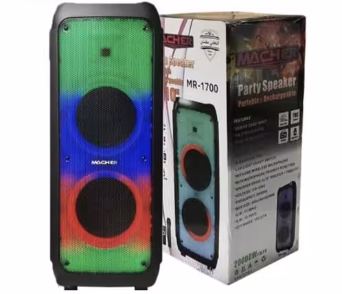 اسپیکر اسپیکر پارتی باکس MR 1700 مچر فول LED ا Party box MR 1700 full LED speaker