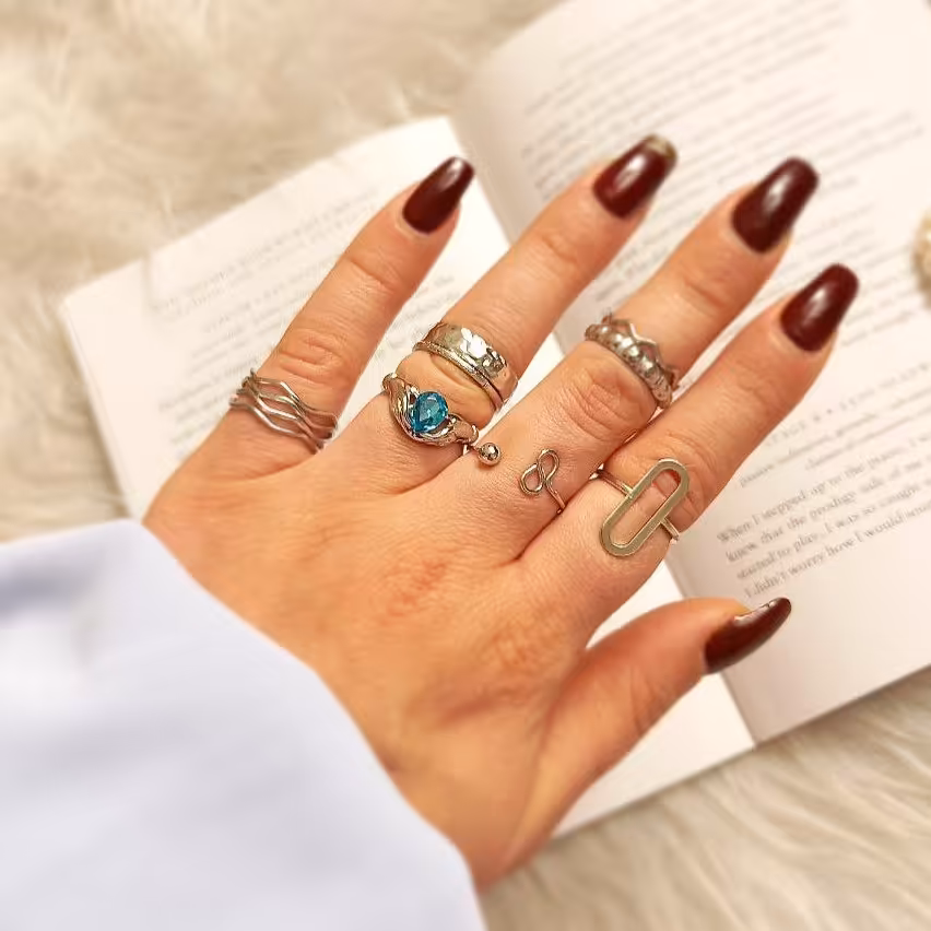 بدلیجات انگشتر  پکی دلبر اکسسوری در دو رنگ طلایی و سیلور