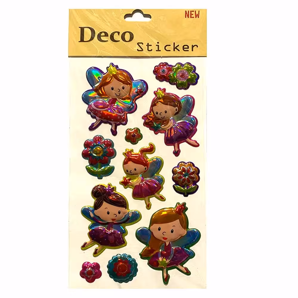 خرید برچسب برجسته هفت رنگ طرح فرشته