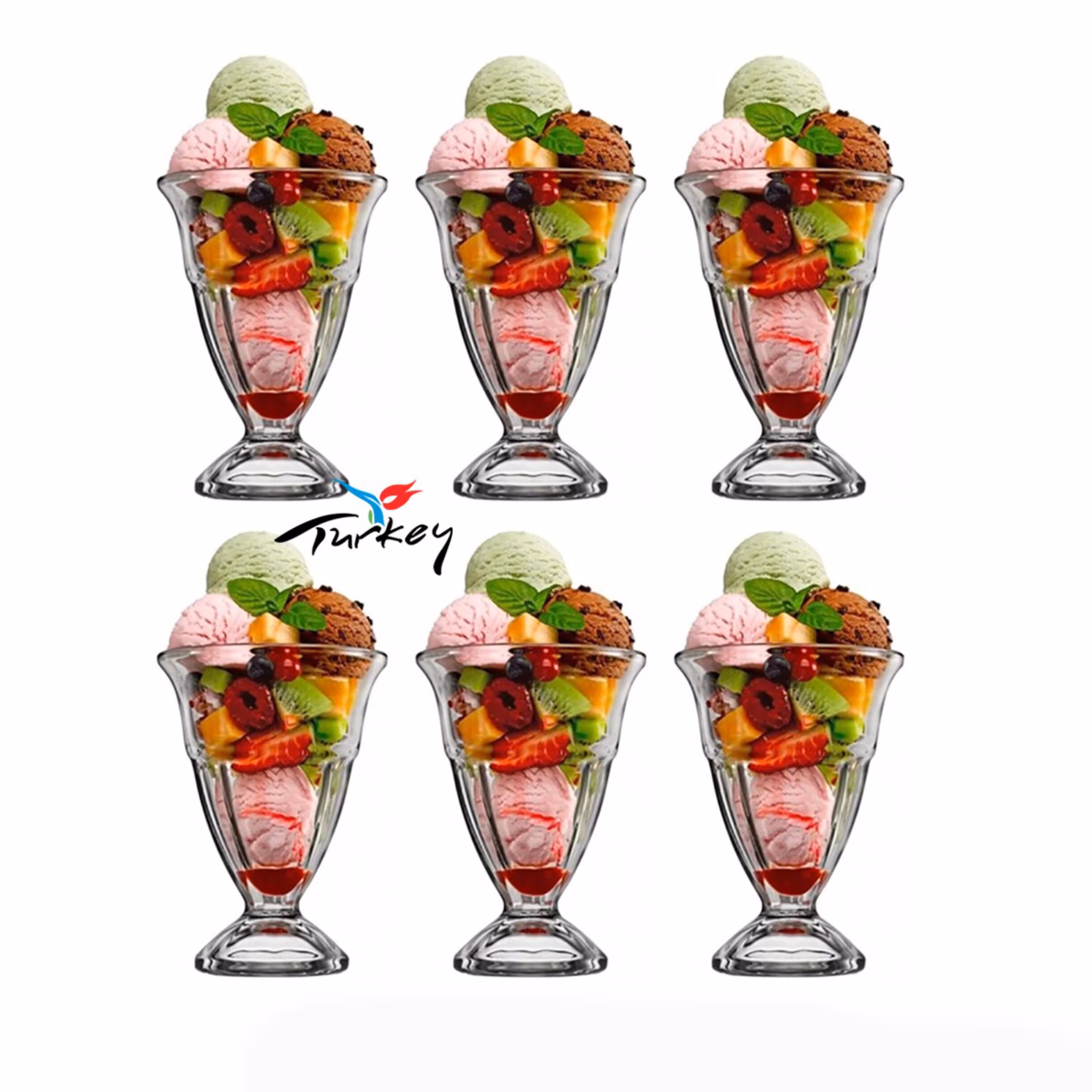 بستنی خوری پاشاباغچه ترکیه مدل کازابلانکا کد 51118 بسته 6 عددی