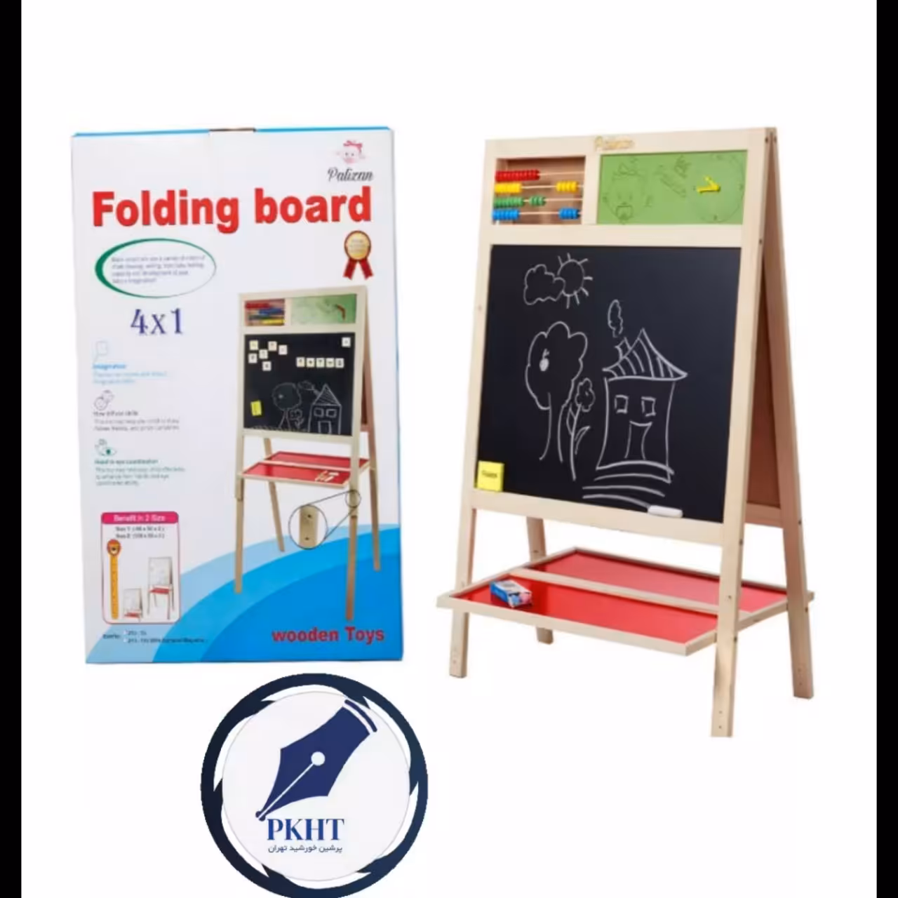 تخته سیاه پایه دار 4*1 آیتم (213_18) بدون حروف الفبای فارسی