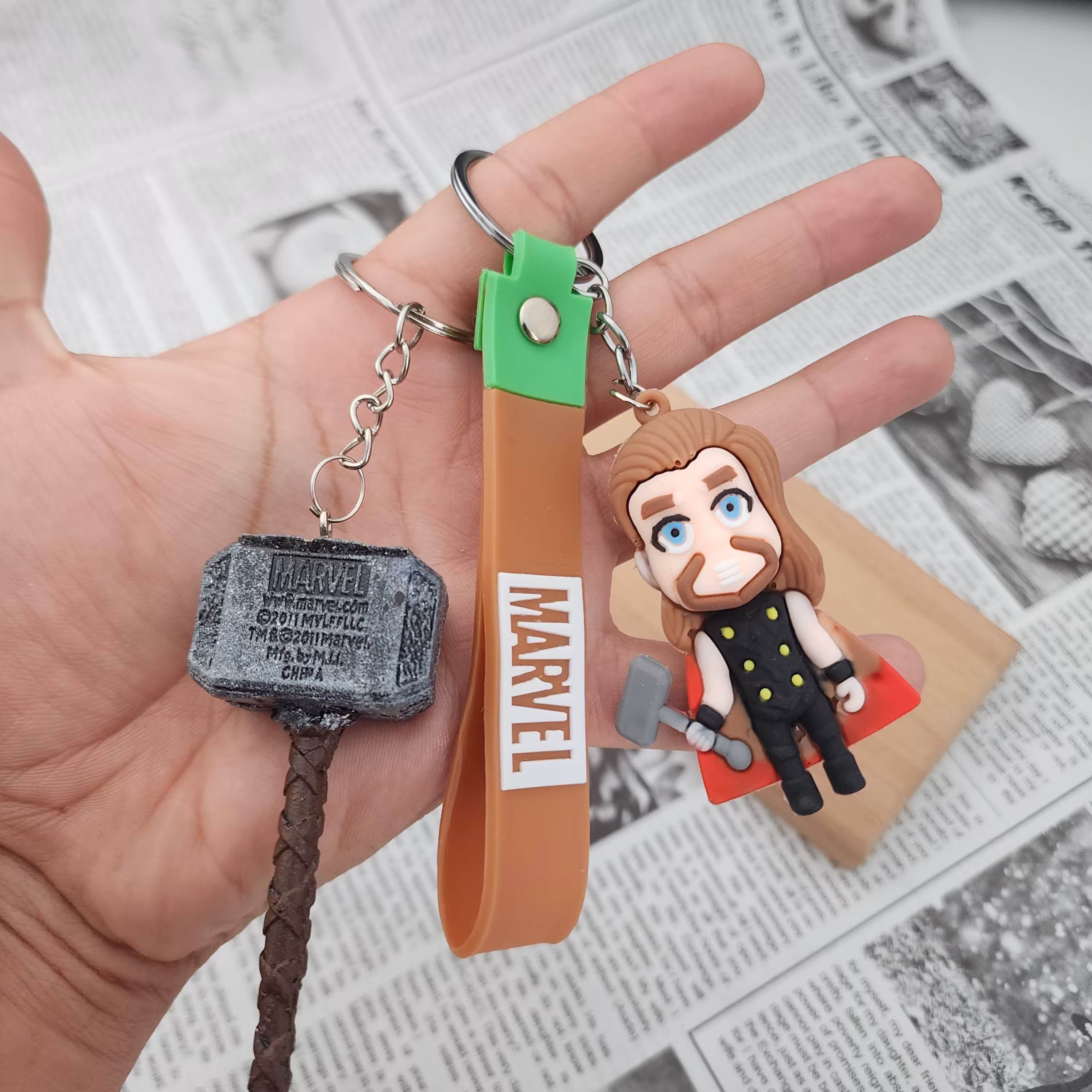 جاکلیدی مدل ثور و پتک بسته 2 عددی ( جاسوییچی )