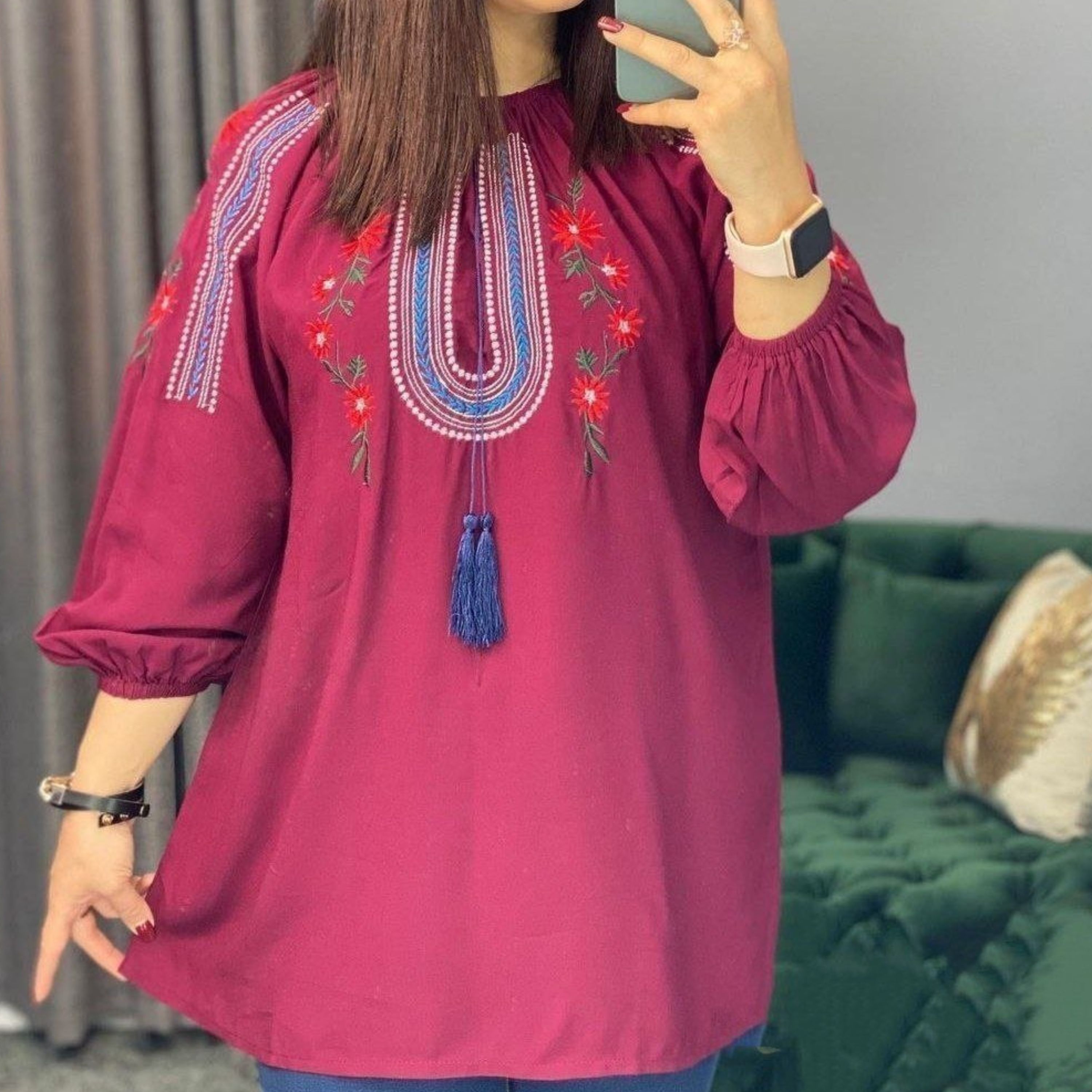 شومیز گلدوزی تارا