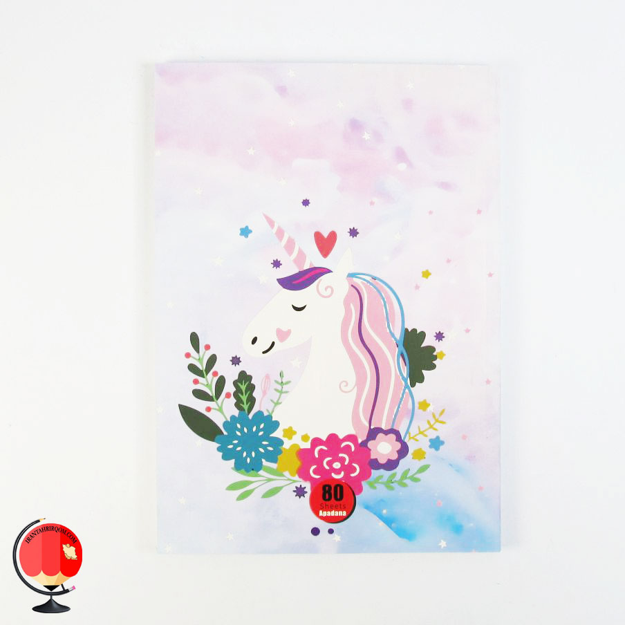 دفتر مشق 80 برگ طرح یونیکورن آپادانا