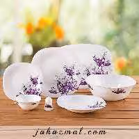 سرویس غذاخوری پارس اپال طرح سانلی بنفش کد 820