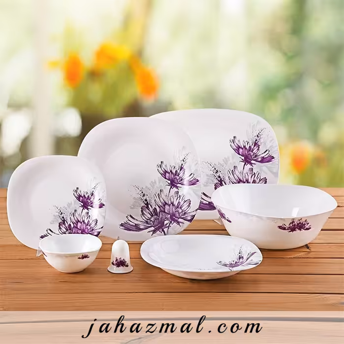 سرویس غذاخوری پارس اپال طرح سانلی بنفش کد 820