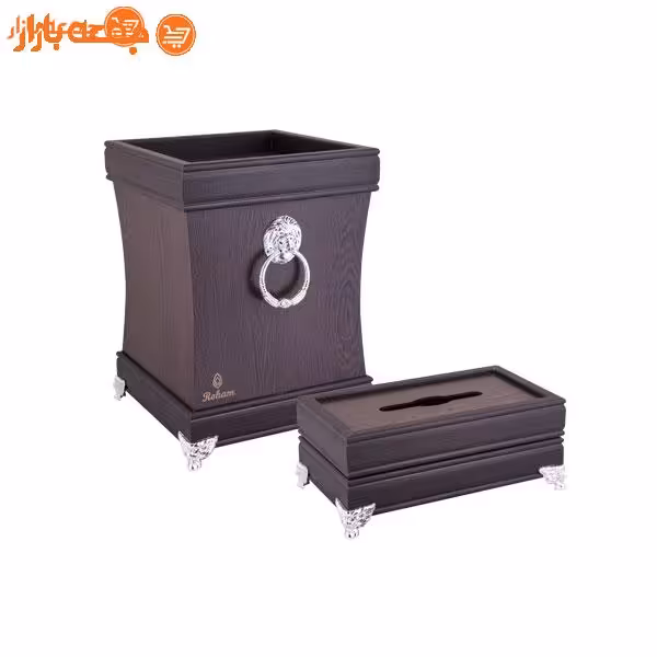 سطل آشغال و جا دستمالی MDF