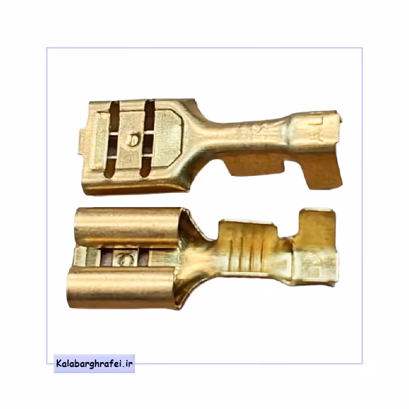 سرسیم مدل مادگی کولری برنجی برند آلفا بسته 100 عددی ( فیش کولری ) 1201