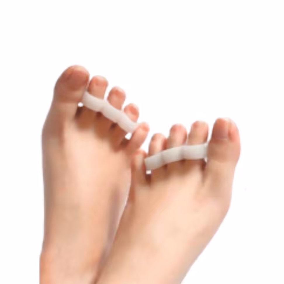 جدا کننده انگشت سه حلقه ای ژله آیی( انگشت چکشی) سما طب کد6057 بسته 2 عددی