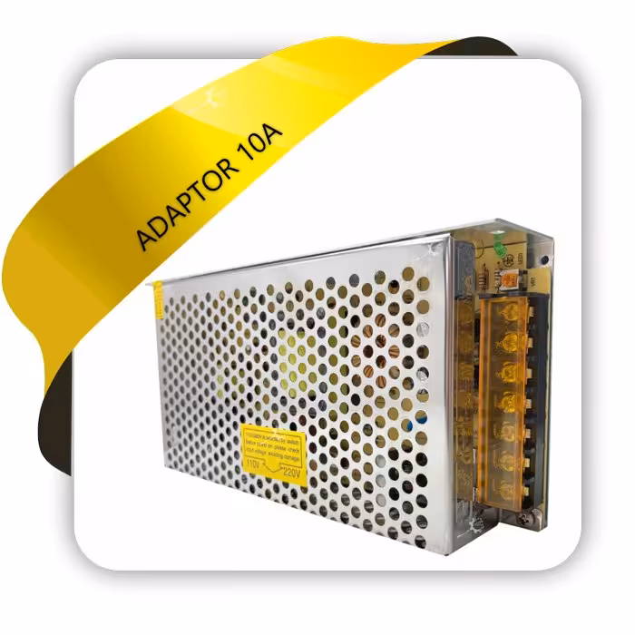 آداپتور 12 ولت 10 آمپر گرید A صنعتی با قطعات اصل