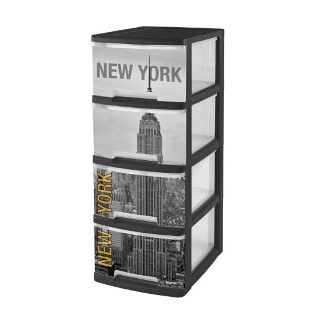 دراور چهار طبقه کرور (CURVER) مدل New York