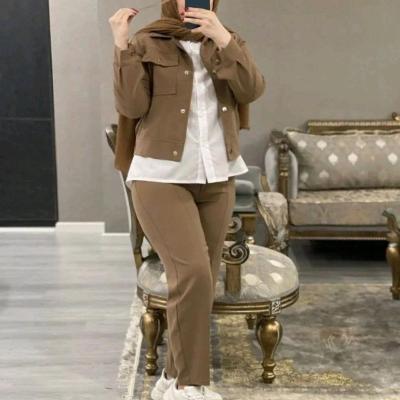 سه تیکه کتان کت و شومیز و شلوار الناز