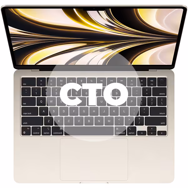 مک بوک ایر 13.6 اینچ M2 کاستوم پردازنده 8core - 10core حافظه رم 24 گیگابایت هارد 1 ترابایت استارلایت - Hiapple.ir