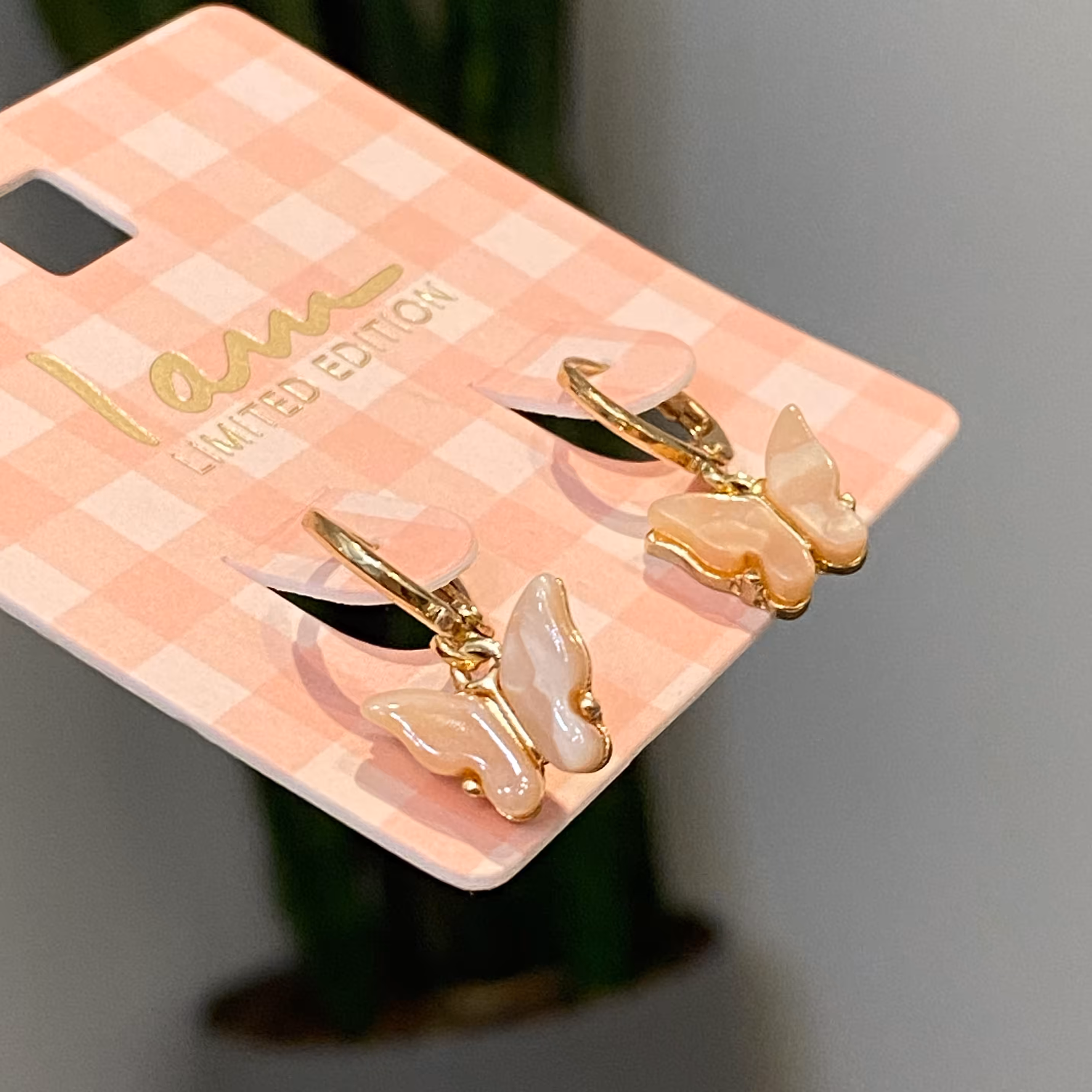 گوشواره ی بسیار زیبای طرح پروانه وارداتی