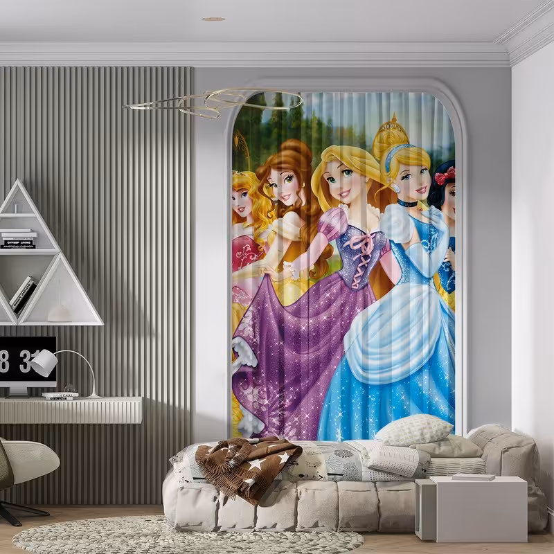  پرده پانچی طرح کودک سایز 140 در 280 جنس هازان کد375