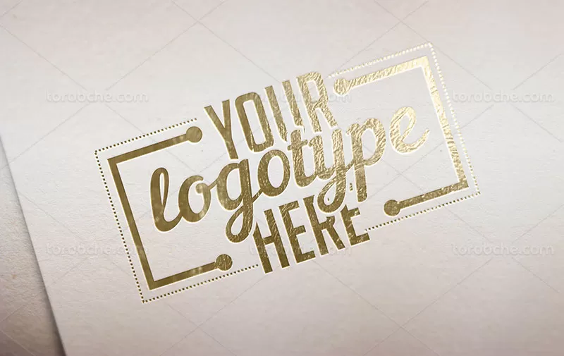 موکاپ لوگوی طلایی | گرافیک با طعم تربچه