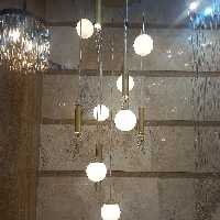 لوستر کریستالی حبابی  با رنگ بدنه مات(پس کرایه )