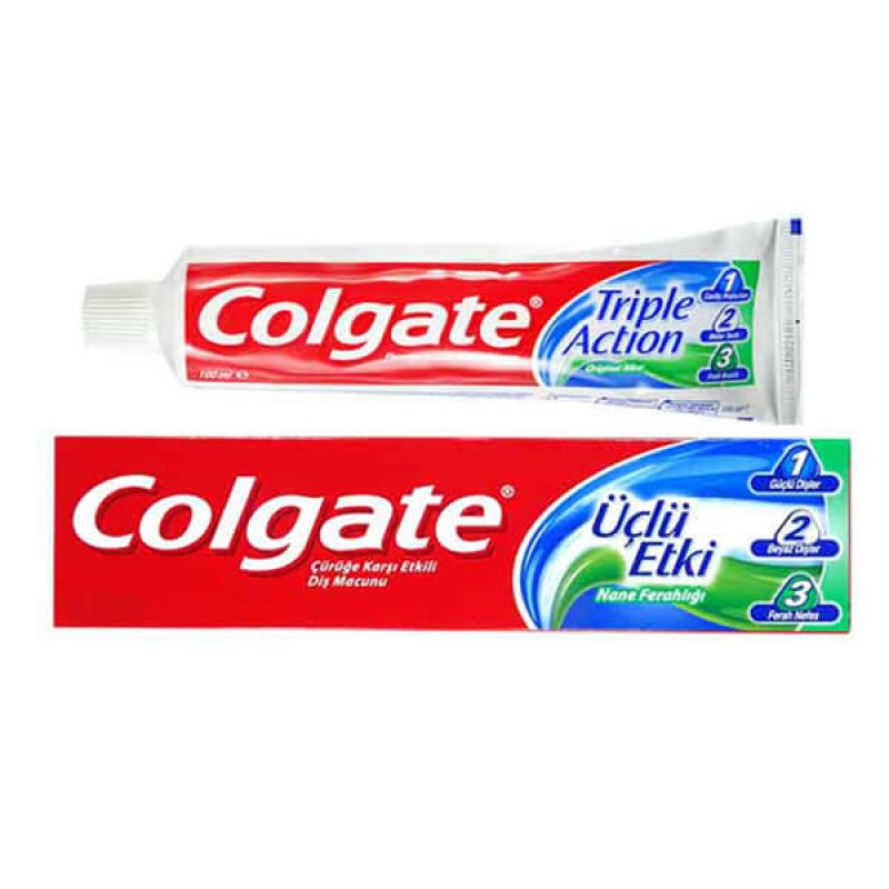 خمیر دندان 123 سه کاره کولگیت Colgate مدل تریپل اکشن 75 میل ترکیه