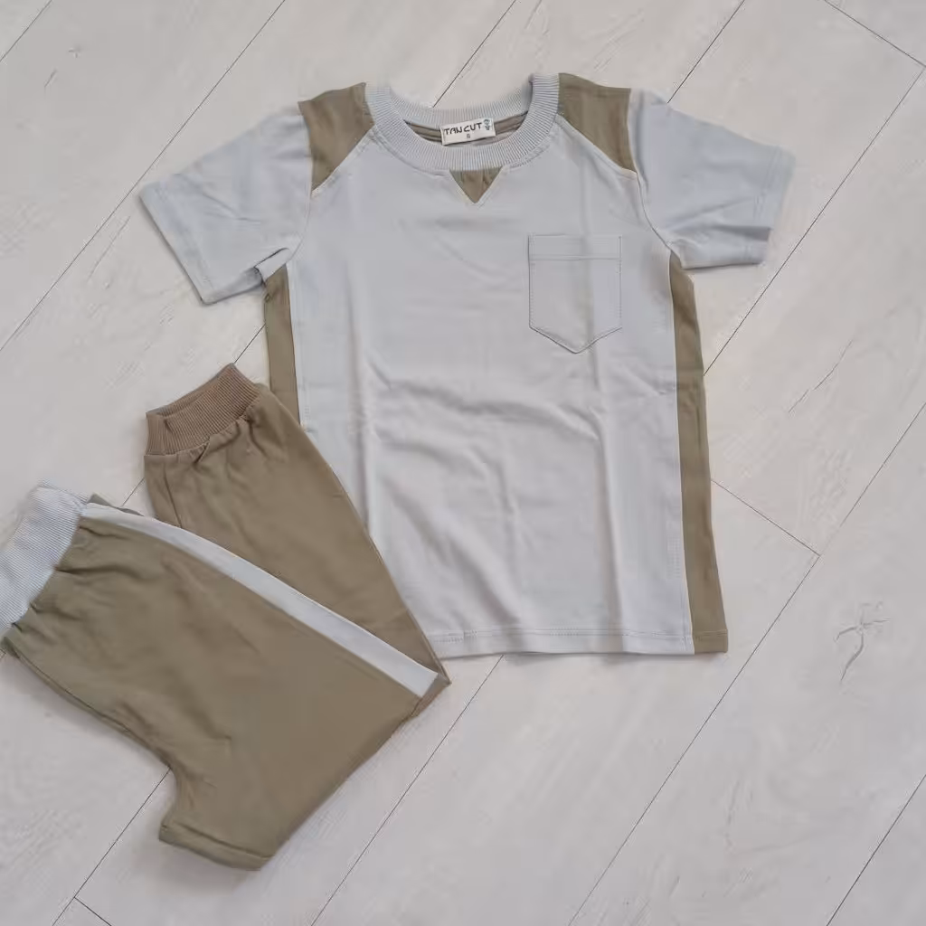 تیشرت و شلوار پسرانه نخ پنبه جنس عالی45 تا60