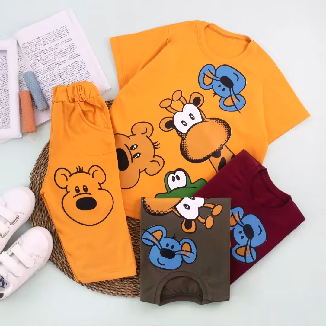 تیشرت وشلوارک بچگانه خرس.موش.زرافه
