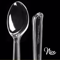 قاشق شفاف نایس ضخیم و در بسته بندی 25 عددی 