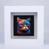 تابلو کاشی طرح هوش مصنوعی گربه سایز 10 در 10 کد010