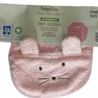 پیشبند نوزاد پشت دکمه خور برند لوپیلو آلمان صورتی رنگ با کیفیت 