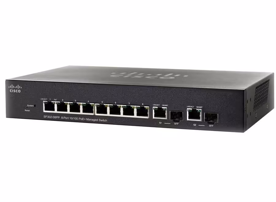 سوئیچ 8 پورت مدیریتی سیسکو مدل اس اف 302 - 08 پی پی