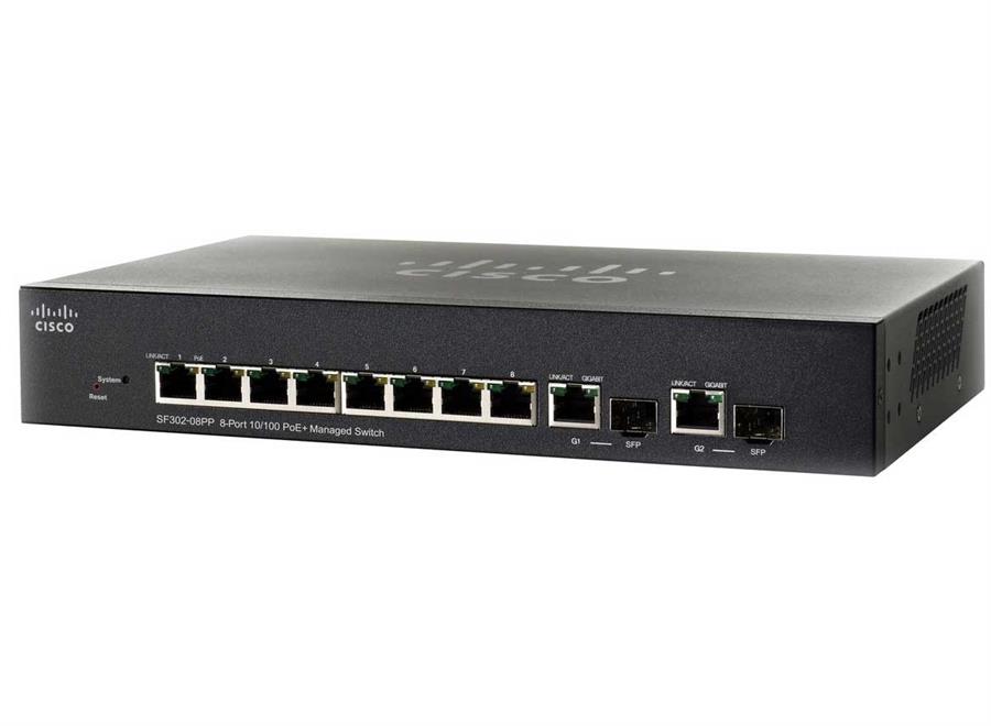 سوئیچ 8 پورت مدیریتی سیسکو مدل اس اف 302 - 08 پی پی
