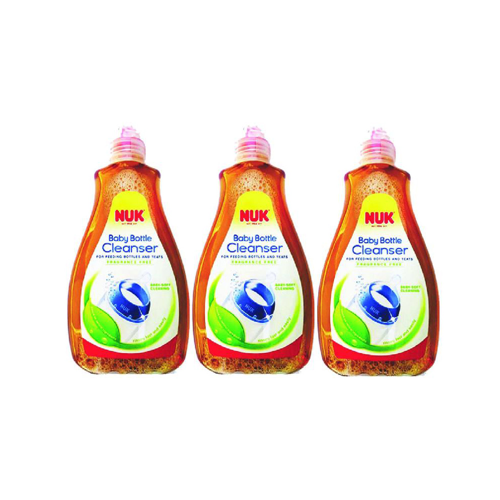 مایع استریل کننده ناک nuk حجم 380 میلی لیتر بسته سه عددی