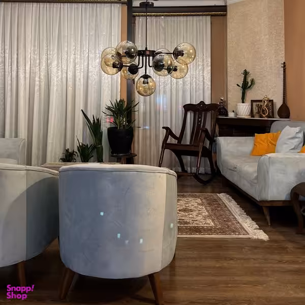 لوستر 9 شعله نورهام مدل مولکولی نوریس