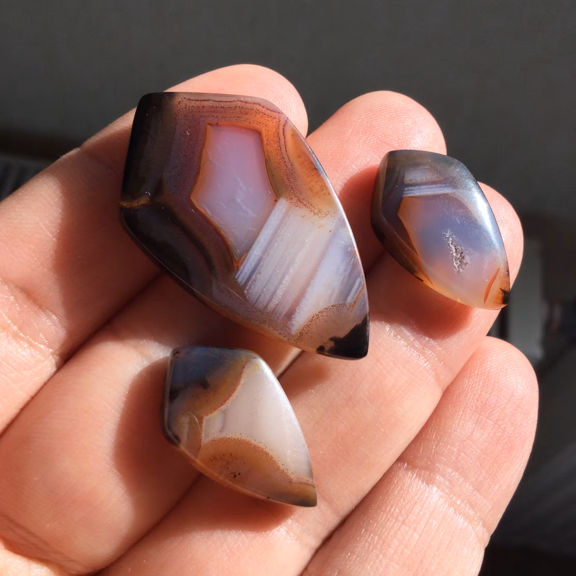 ست ناب موزه ای عقیق مشکی خور 