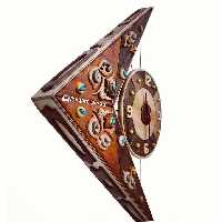 ساعت دیواری چوبی معرق و منبت نفیس 