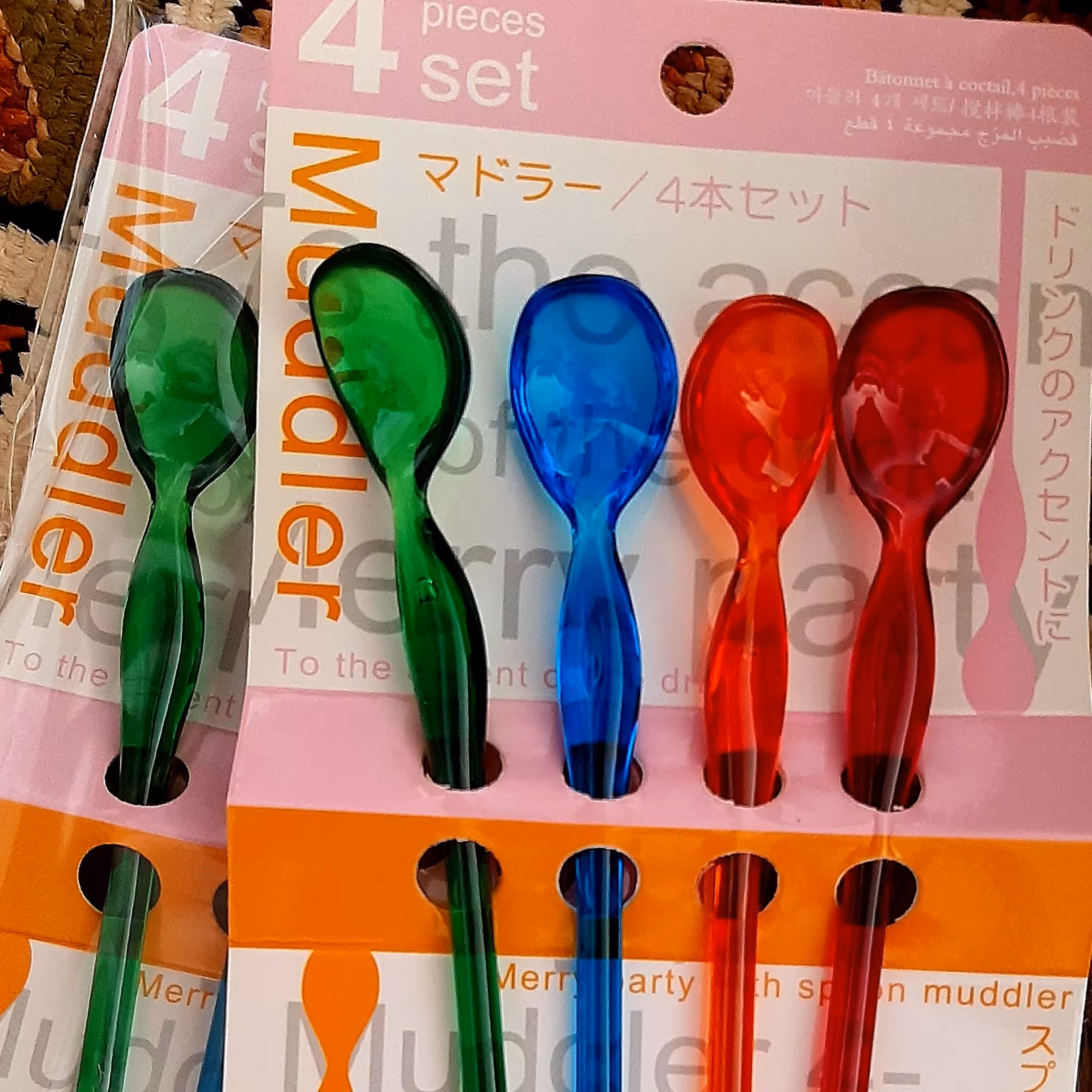 پک 3 تایی از قاشق شربت رنگی کیفیت اعلا