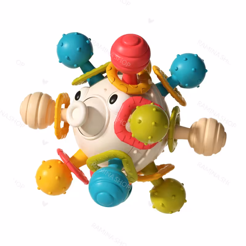 دندانگیر سیلیکونی جغجغه ای طرح ماهی یوبین Youbeien