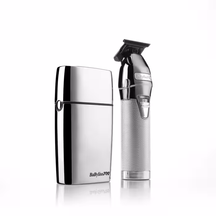 ست ماشین اصلاح و شیوینگ بابیلیس پرو لیمیتد اف ایکس کالکشن  BaBylissPRO LimitedFX Collection Trimmer &amp; Shaver Set Silver اصلی