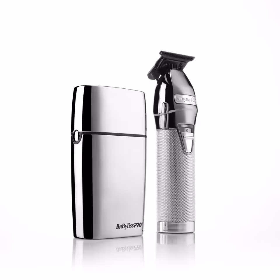 ست ماشین اصلاح و شیوینگ بابیلیس پرو لیمیتد اف ایکس کالکشن  BaBylissPRO LimitedFX Collection Trimmer &amp; Shaver Set Silver اصلی