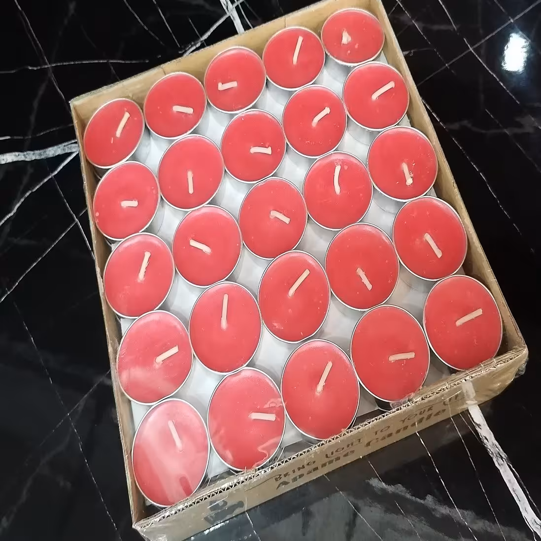 شمع وارمر قرمز بسته صد تایی