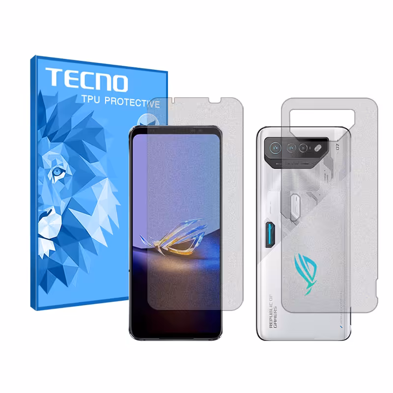 گلس صفحه نمایش و پشت گوشی ایسوس Rog Phone 7 مدل مات برند تکنو کد SS