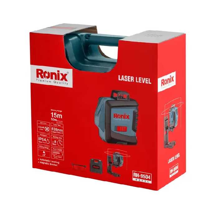 تراز لیزری 3 خط 360 120 120 درجه مدل RH-9504 رونیکس