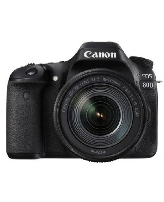 دوربین دی اس ال آر کانن مدل EOS 80D به همراه لنز 18-135 میلی‌متری IS USM