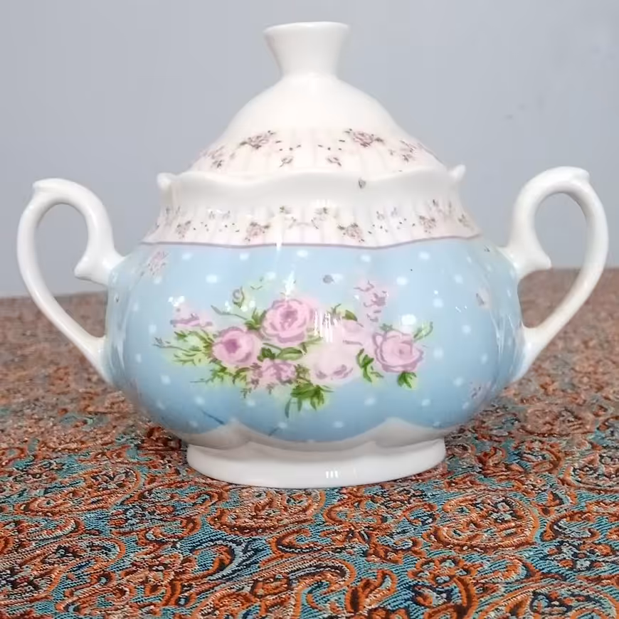 قندان طرح انگلیش هوم -قاشق دار-وارداتی